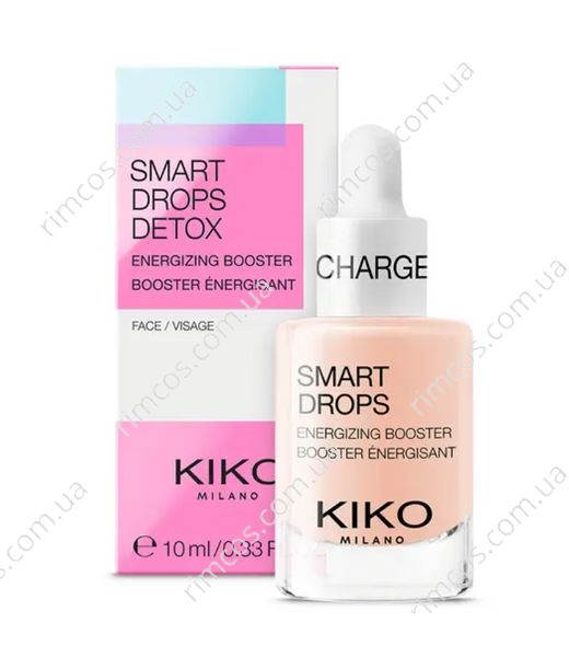 Комплект косметики Kiko Milano: сыворотка для восстановления тонуса кожи Smart Charge Drops + косметичка  Joyful Holiday Golden Dust Clutch SCD4 фото