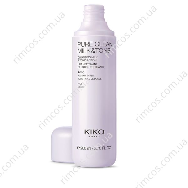 Очищающее и тонизирующее молочко 2 в 1 для снятия макияжа Kiko Pure Clean Milk & Tone PCM&T02 фото