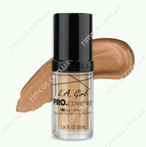 Тональна основа з сяючим фінішем L.A. Girl Pro Coverage Illuminating Foundation 28мл GLM644 фото