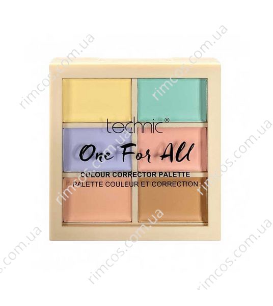 Палетка кольорових консилерів Technic Cosmetics Cream Concealer Palette One For All 22708 фото