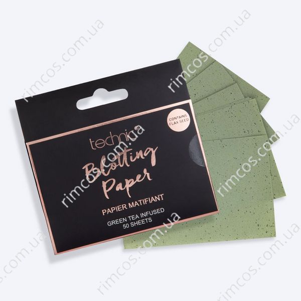 Матирующие салфетки с ароматом зелёного чая Technic Green Tea Infused Oil Blotting Paper 1970397 фото