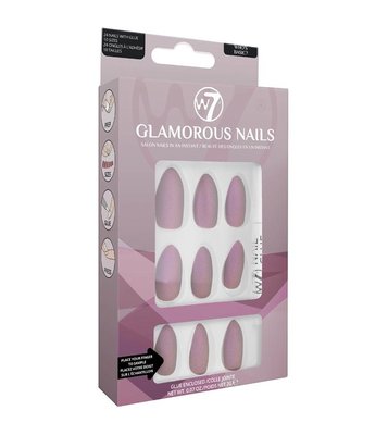 Накладні нігті з клеєм W7 - Glamorous Nails Artificial Nails "Whos's Basic?" 2216640 фото