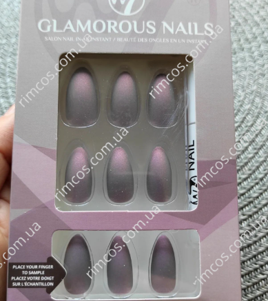 Накладні нігті з клеєм W7 - Glamorous Nails Artificial Nails "Whos's Basic?" 2216640 фото