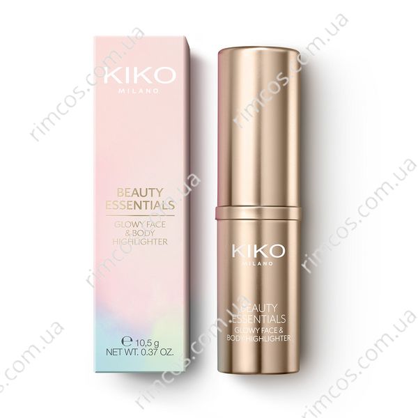 Хайлайтер для обличчя та тіла з металевим покриттям Kiko Milano Beauty Essentials Glowy Face & Body Highlighter BEGF&BH02LA фото