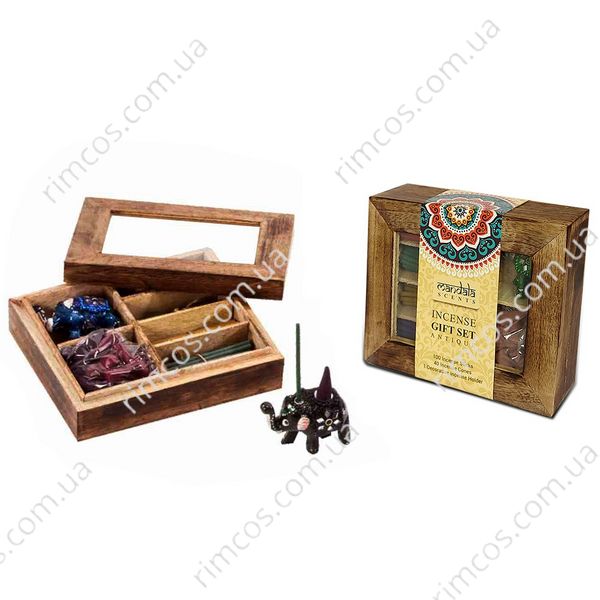 Подарунковий набір пахощів Mandala Incense Gift Set in Wooden Gift Box 18730 фото