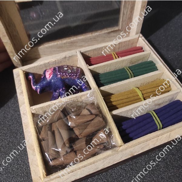 Подарочный набор благовоний Mandala Incense Gift Set in Wooden Gift Box 18730 фото