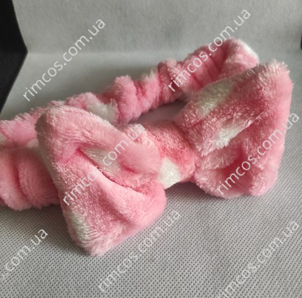 Косметическая махровая повязка на голову POLKA DOT SPA HEADBAND 0975 фото
