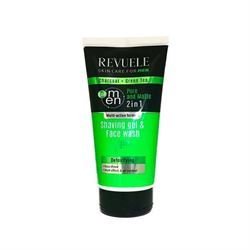Гель для гоління Revuele Charcoal & Green Tea Shaving gel & Face wash 1970842 фото