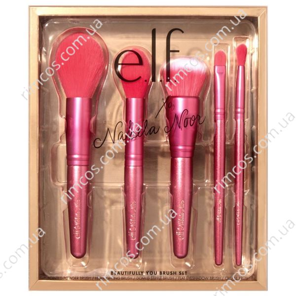 Набір пензликів для макіяжу E.L.F Xo Nabela Noor Beautifully You Brush Set 1970399 фото