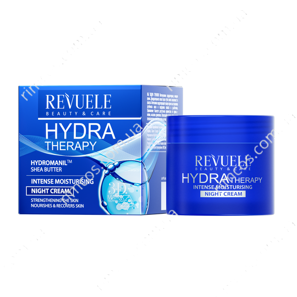 Інтенсивний зволожуючий нічний крем для обличчя Revuele Hydra Therapy Intense Moisturising Night Cream 2236505 фото