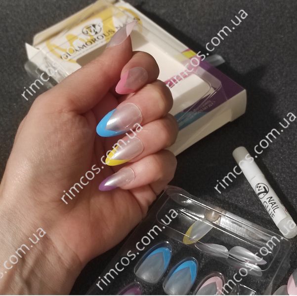 Накладные ногти с клеем W7 - Glamorous Nails Artificial Nails "Rainbow Blessing" 2216684 фото