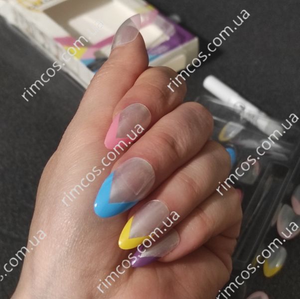 Накладные ногти с клеем W7 - Glamorous Nails Artificial Nails "Rainbow Blessing" 2216684 фото