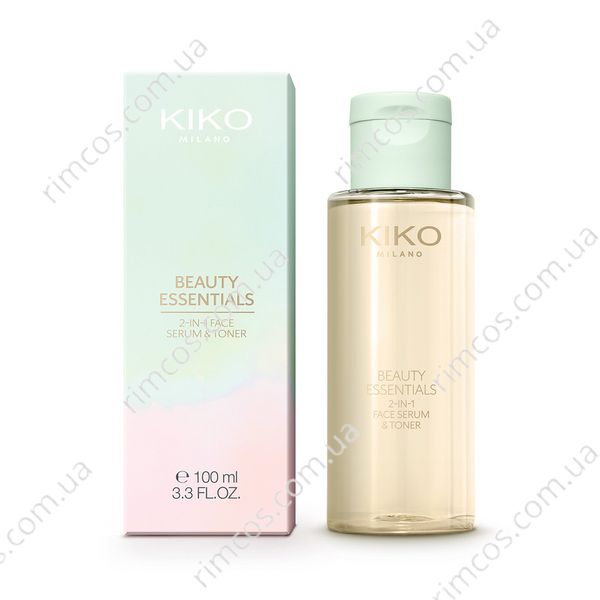 Освітлююча та освіжаюча сироватка та тонік для обличчя 2 в 1 Kiko Milano Beauty Essentials 2-In-1 Face Serum & Toner BE2in1FS&T фото