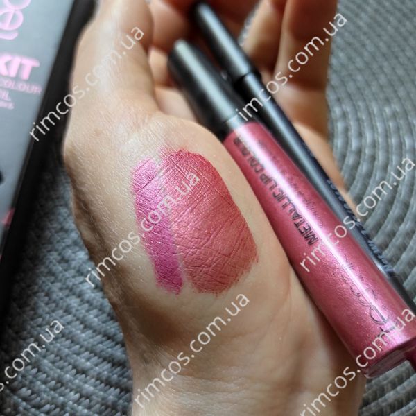 Набір для губ Technic Metallic Lip Kit Duo for Lip - Rose Quartz 3773607 фото