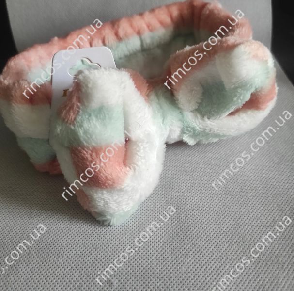 Косметична махрова пов'язка на голову FASHION SPA HEADBAND 5420 фото