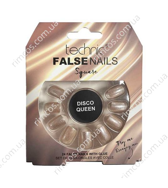 Набір накладних нігтів Technic Cosmetics False Nails Square Disco Queen 22158 фото