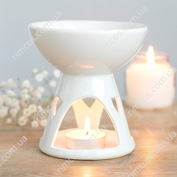 Чаша для аромо олії та воску White Deep Bowl Oil Burner 27438 фото