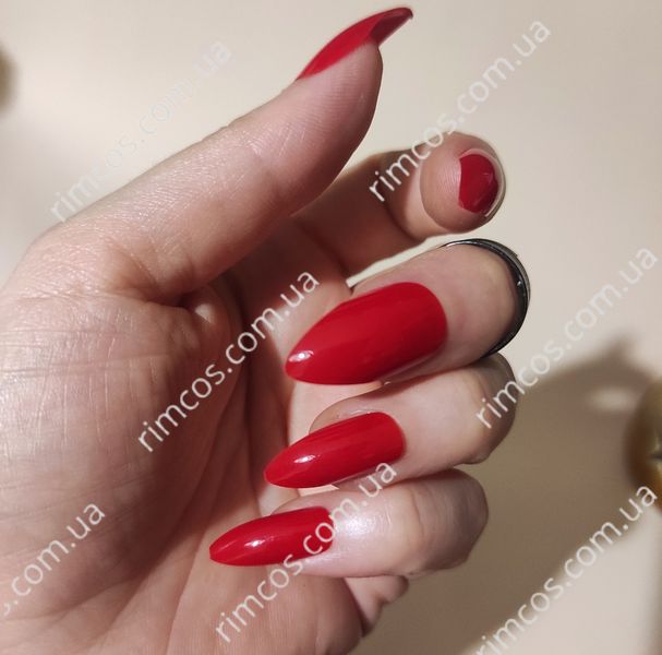 Накладні нігті із клеєм Technic Cosmetics False Nails Stiletto "Gloss Red" 1340 фото