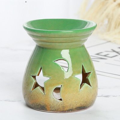 Чаша для арома олії та воску Moon & Star Ceramic Tealight Burner for Essential Oil n Wax Melt GREE3232 фото