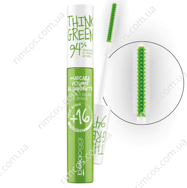 Туш для вій Bellaoggi Think Green Lengthening Volume Mascara 8877339 фото