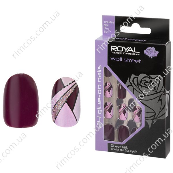 Накладні нігті з клеєм Royal Cosmetics 24 Glue-On Nail Tips "Wall Street" 439269097 фото