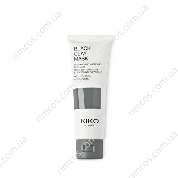 Очищающая и матирующая глиняная маска для лица Kiko Milano Black Clay Mask B362 фото