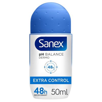 Дезодорант кульковий Sanex Deodorant Roll On Dermo Extra Control 48H 48SAN фото