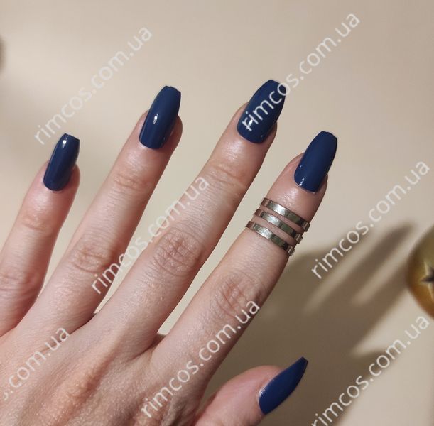 Накладні нігті із клеєм Technic Cosmetics False Nails Squareletto "Gloss Navy" 1336 фото