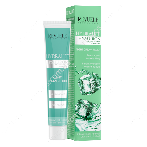 Ночной крем-флюид для лица Revuele Hydralift Hyaluron Night Cream Fluid 2236996 фото