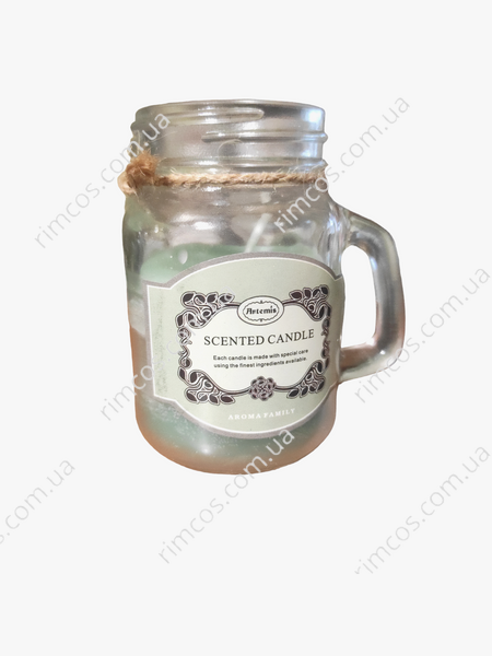 Крафтовые арома свечи Scented Fragrance Candle in Handled Glass Jar SWEETCR фото