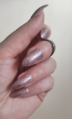 Накладні нігті в комплекті із клеєм Royal Cosmetics 24 Glue-On Nail Tips "Starlight Shimmer Stiletto" 7534 фото