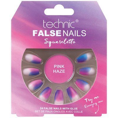 Накладные ногти с клеем Technic Cosmetics False Nails Squareletto 24 шт. 2216736 фото