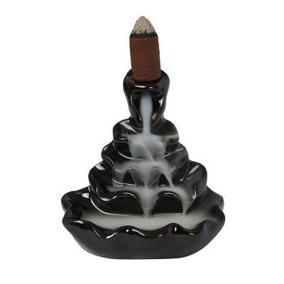 Керамічна підставка для пахощів 4-Tier Ripple Backflow Incense Burner 21831 фото
