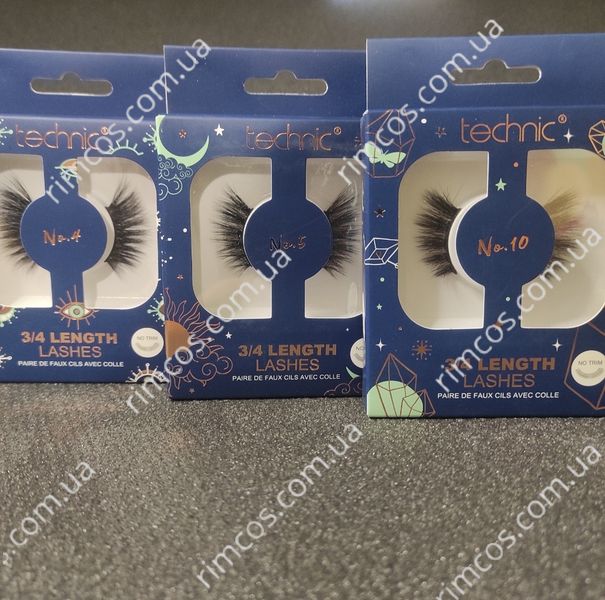 Накладні вії Technic Cosmetics False Eyelashes 3/4 Length Lashes 345 фото