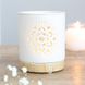 Керамічна аромалампа White Mandala Cut Out Oil Burner 34830 фото 1