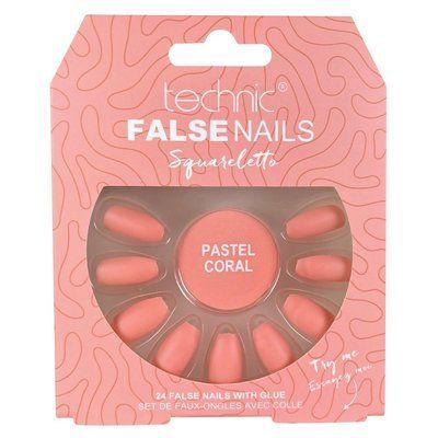 Накладные ногти с клеем Technic Cosmetics False Nails Squareletto 24 шт. 2216745 фото