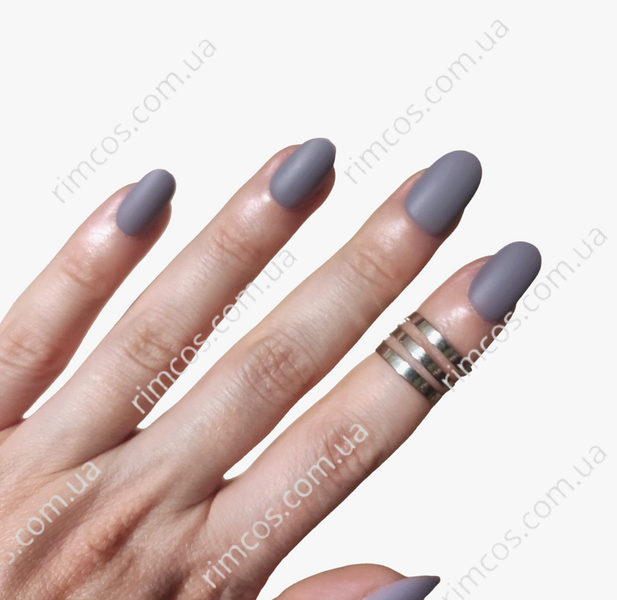 Накладні нігті із клеєм Technic Cosmetics False Nails Almond "Matte Grey" 216714 фото