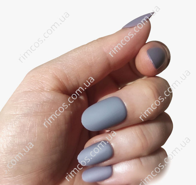 Накладні нігті із клеєм Technic Cosmetics False Nails Almond "Matte Grey" 216714 фото