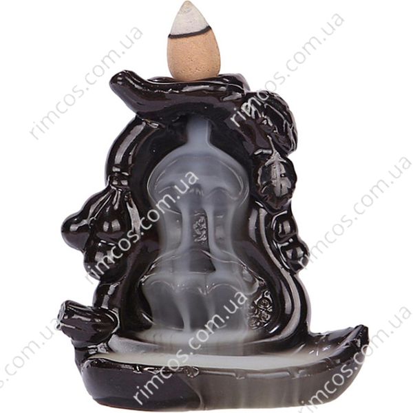 Керамическая подставка для благовоний Gourd Waterfall Backflow Incense Cone Burner 56530 фото