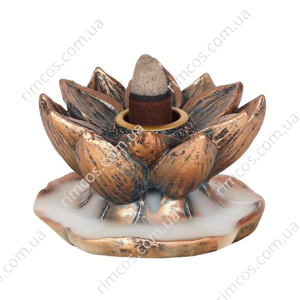 Підставка для арома-конусів Bronze Lotus Backflow Incense Burner BF2138 фото