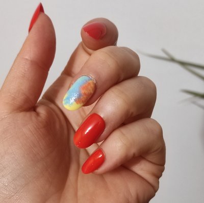 Накладні нігті в комплекті із клеєм Royal Cosmetics 24 Glue-On Nail Tips "Tie Die" 2216032 фото