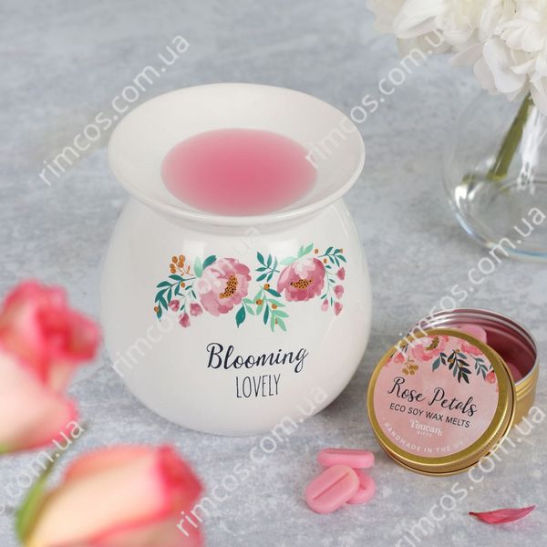 Набор Аромалампа + аромавоск Large Blooming Lovely Wax Melt Burner Gift Set BL38838 фото