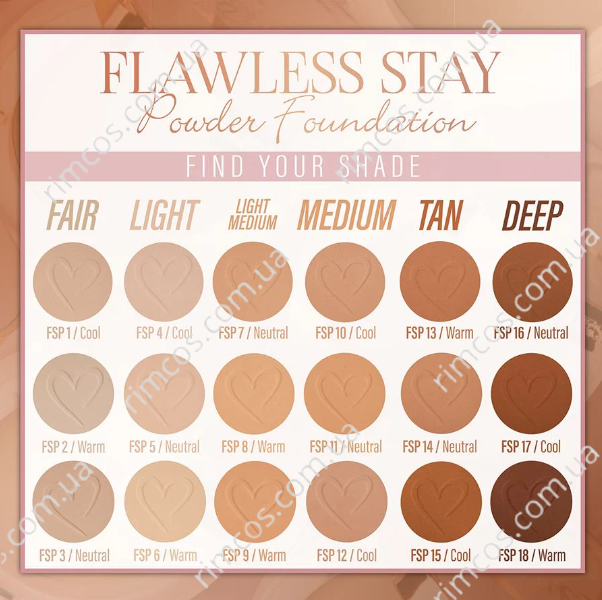 Пудровая основа для лица Beauty Creations Flawless Stay Powder foundation 7г. BC01FC фото