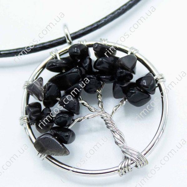 Кулон &laquo;Дерево жизни&raquo; из черного агата 25673 фото