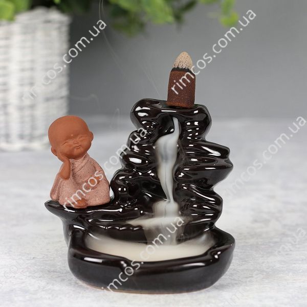 Керамічна підставка для пахощів Buddha Waterfall Backflow Incense Burner B40138 фото