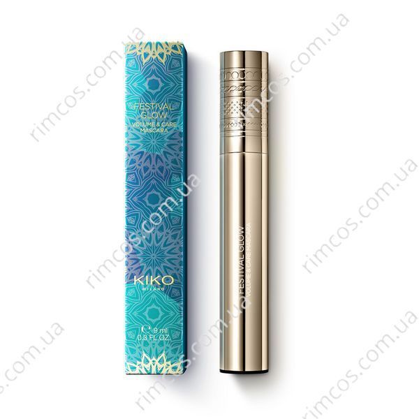Стойкая тушь для ресниц с эффектом увеличения объема Kiko Milano Festival Glow Volume & Care Mascara FGV&CM фото