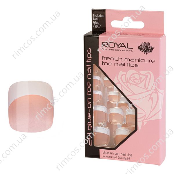 Накладні нігті для ніг Royal 24 Glue-On Toe Nails Tips - Fresh Manicure NNAI415 фото