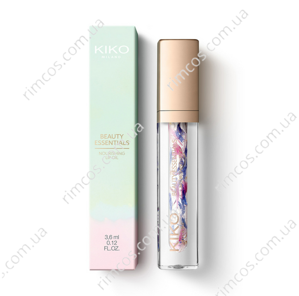 Питательное масло для губ с лепестками цветов Kiko Milano Beauty Essentials Nourishing Lip Oil BENLO фото