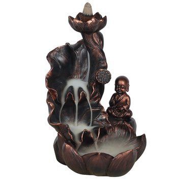 Керамічна підставка для пахощів Bronze Effect Buddha Backflow Incense Burner BF68338 фото