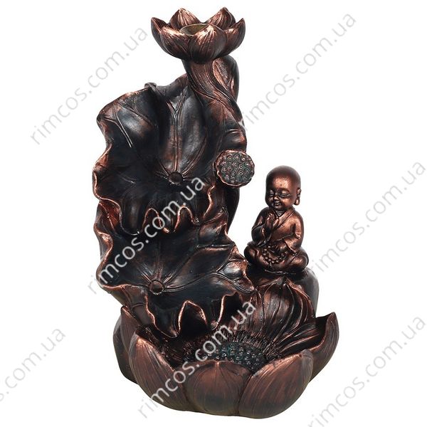 Керамічна підставка для пахощів Bronze Effect Buddha Backflow Incense Burner BF68338 фото